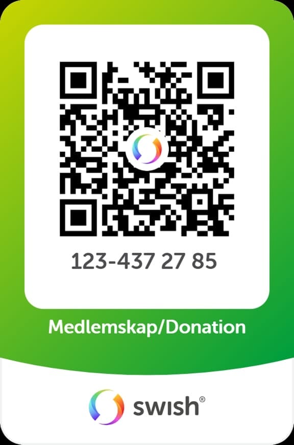 Swish QR code for membership and donation